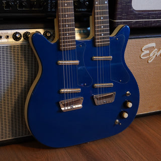 Double Neck Electric / Baritone Guitar – Metallic Blue