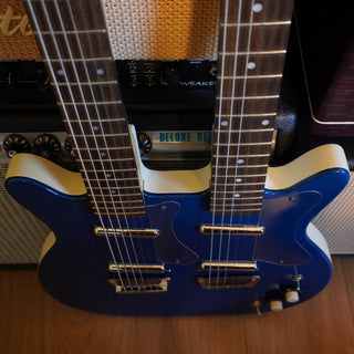 Double Neck Electric / Baritone Guitar – Metallic Blue