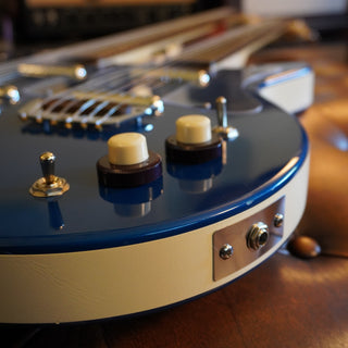 Double Neck Electric / Baritone Guitar – Metallic Blue
