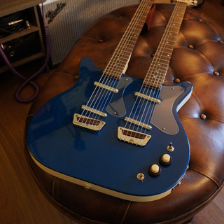Double Neck Electric / Baritone Guitar – Metallic Blue