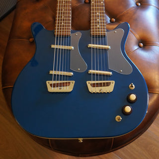 Double Neck Electric / Baritone Guitar – Metallic Blue