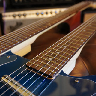 Double Neck Electric / Baritone Guitar – Metallic Blue