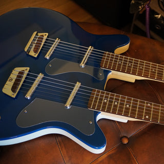 Double Neck Electric / Baritone Guitar – Metallic Blue