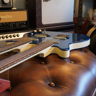 Double Neck Electric / Baritone Guitar – Metallic Blue