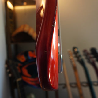 2020 Masterbuilt Jason Smith Offset Telecaster Bass Journeyman Relic – Aged Candy Apple Red