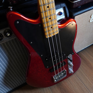 2020 Masterbuilt Jason Smith Offset Telecaster Bass Journeyman Relic – Aged Candy Apple Red