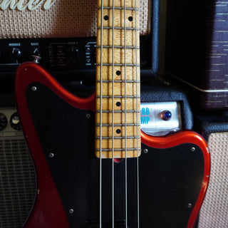 2020 Masterbuilt Jason Smith Offset Telecaster Bass Journeyman Relic – Aged Candy Apple Red