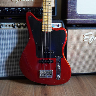 2020 Masterbuilt Jason Smith Offset Telecaster Bass Journeyman Relic – Aged Candy Apple Red