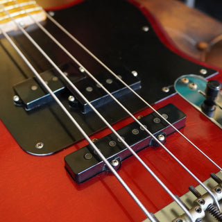 2020 Masterbuilt Jason Smith Offset Telecaster Bass Journeyman Relic – Aged Candy Apple Red