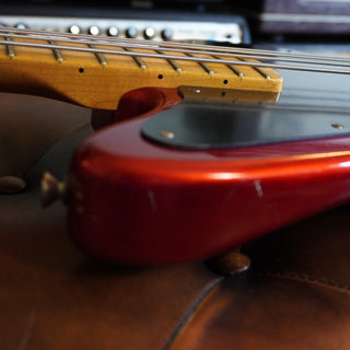 2020 Masterbuilt Jason Smith Offset Telecaster Bass Journeyman Relic – Aged Candy Apple Red