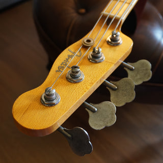 2020 Masterbuilt Jason Smith Offset Telecaster Bass Journeyman Relic – Aged Candy Apple Red