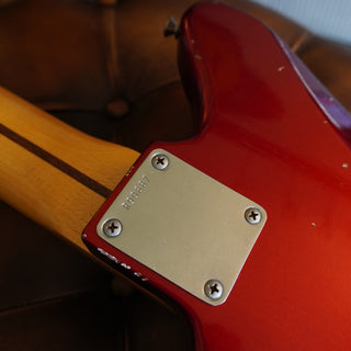 2020 Masterbuilt Jason Smith Offset Telecaster Bass Journeyman Relic – Aged Candy Apple Red