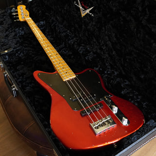 2020 Masterbuilt Jason Smith Offset Telecaster Bass Journeyman Relic – Aged Candy Apple Red