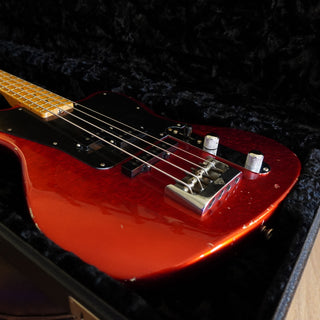 2020 Masterbuilt Jason Smith Offset Telecaster Bass Journeyman Relic – Aged Candy Apple Red